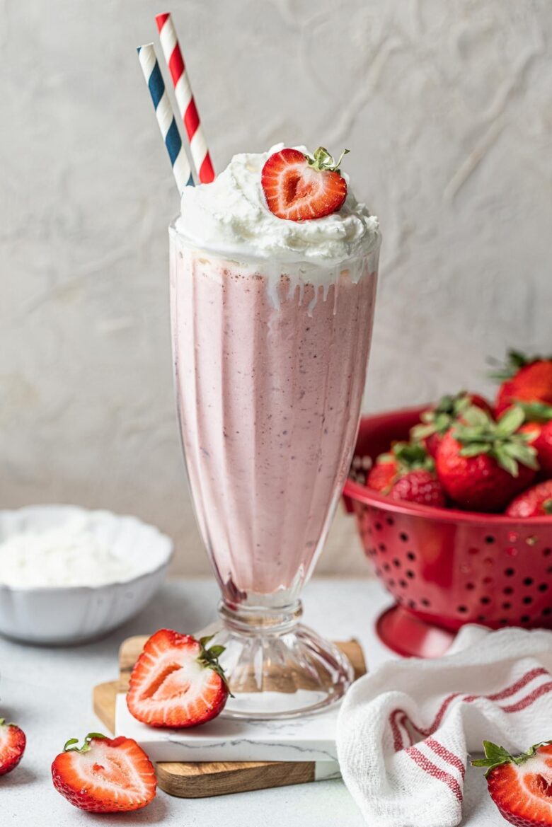 Strawberry Milkshake recipe How to make Creamy Strawberry Shake recipe by Cook With Nuzhat